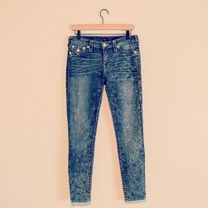 TRUE RELIGION Acid Wash Jeggings Women's Size 30